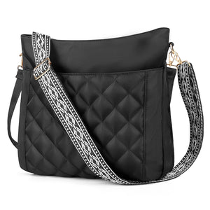 Open image in slideshow, Quilted Crossbody Bags for Women, Unique Pattern Strap Quilted Bag, Crossbody Purses for Women, Quilted Puffer Bag for Women
